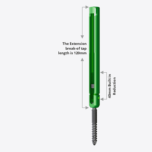 MIS Poly Axial Reduction Dual Thread Screw - Fenestrated | Aosys Pvt Ltd