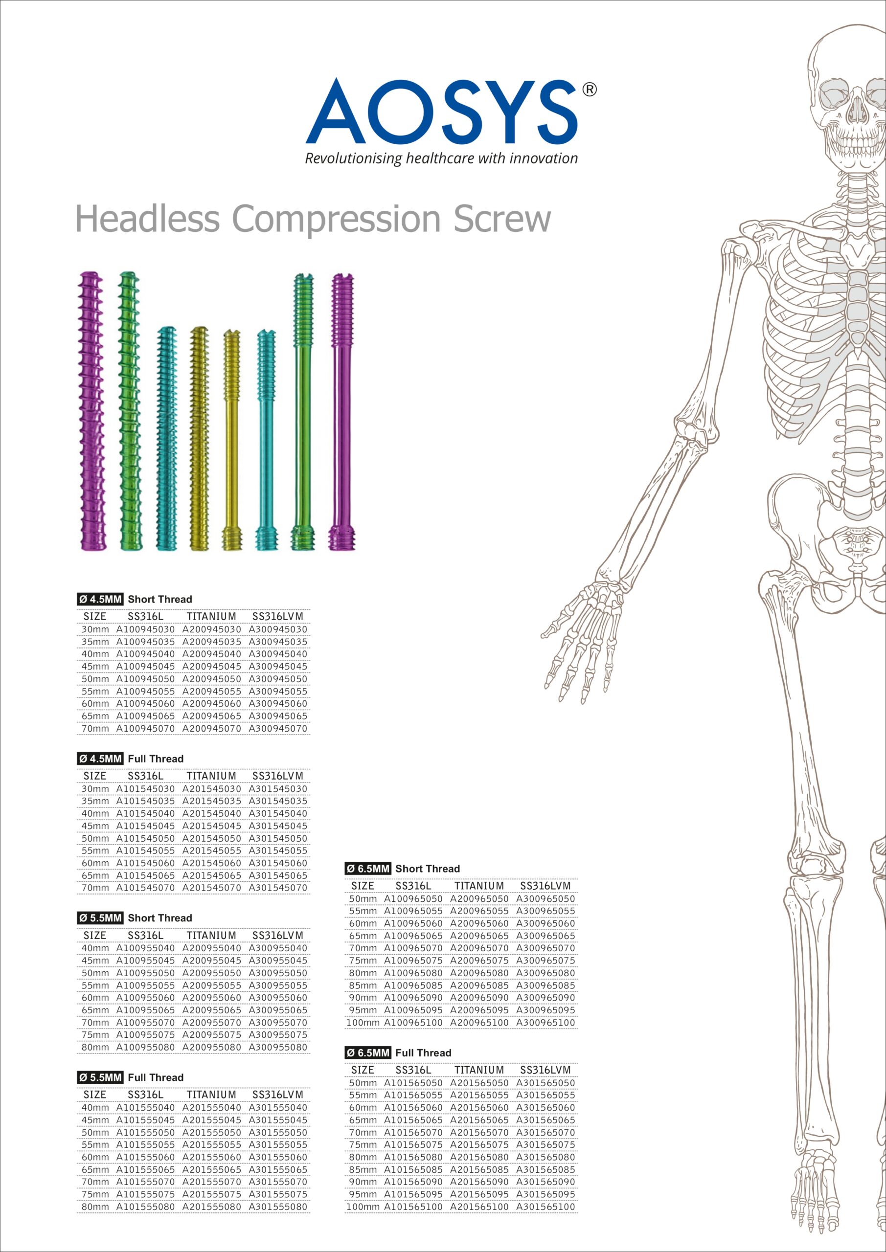 Headless Compression Screw CATELOGUE