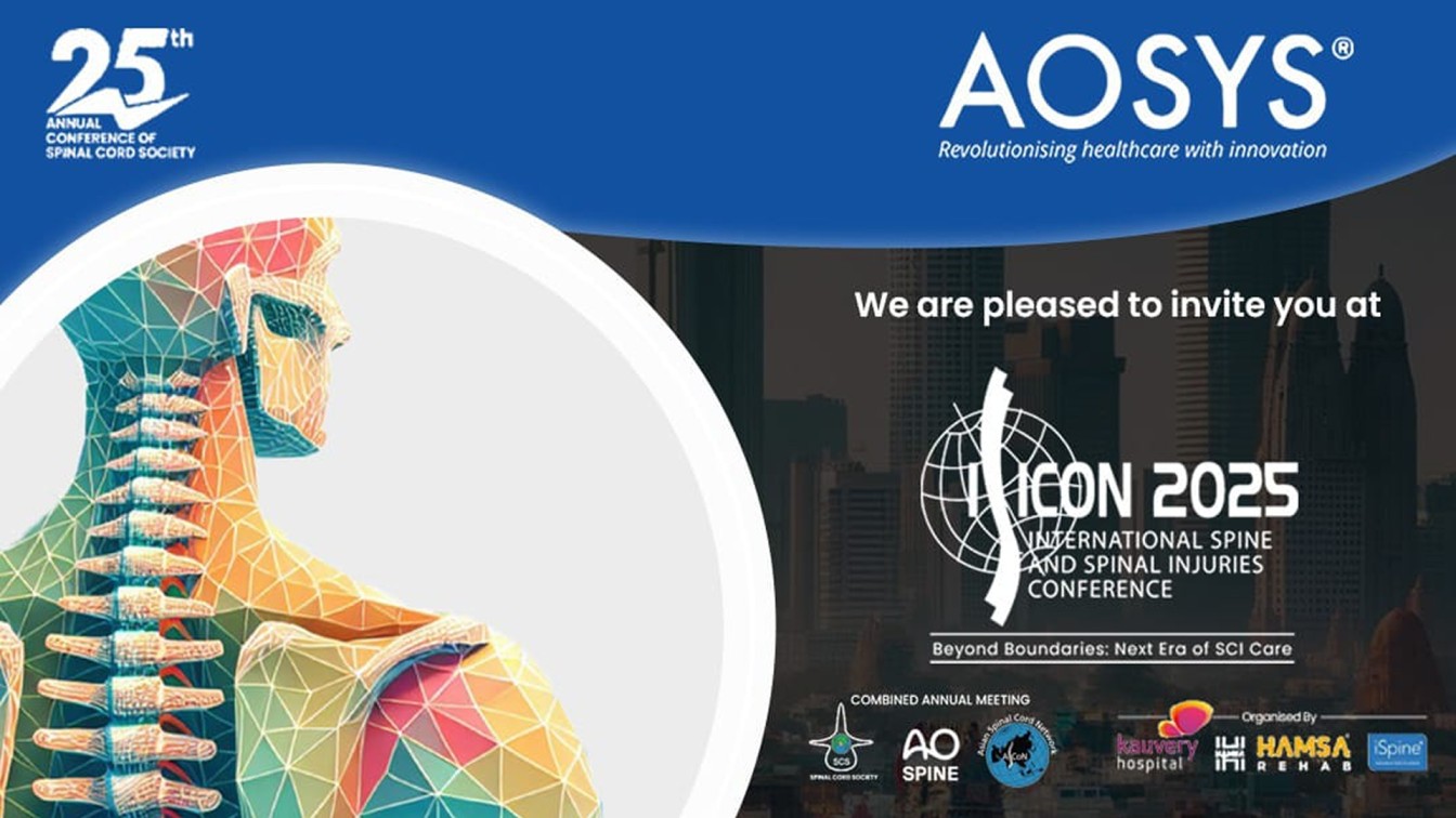 ISSICON 2025 – International Spine and Spinal Injuries Conference | Aosys Pvt Ltd at Hyatt Regency Chennai