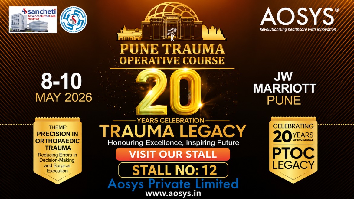 AOSYS Pvt. Ltd. at PTOC 2026: Celebrating 20 Years of Trauma Legacy in Pune
