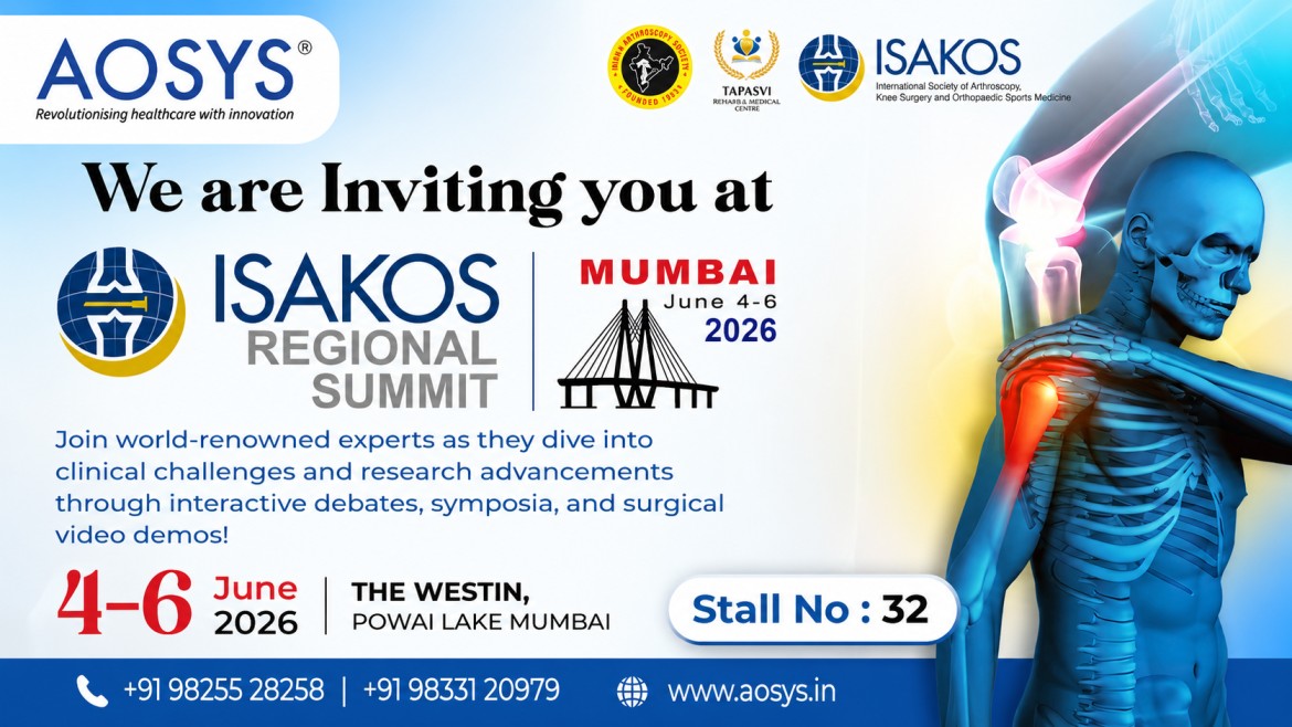 ISAKOS Regional Summit 2026 Mumbai | Visit AOSYS at Stall 32