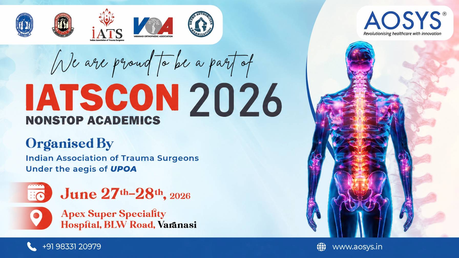 IATSCON 2026 Varanasi – Advancing Trauma & Orthopaedic Surgery | AOSYS PVT LTD